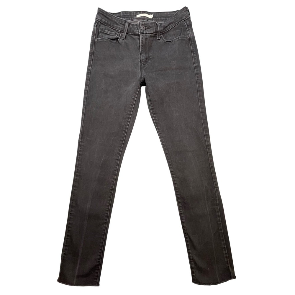 Levi's Black Mid Rise Skinny Denim Jeans Stretch Womens Size 6